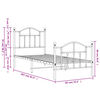 vidaXL Giroletto con Testiera e Pediera Metallo Bianco 80x200 cm