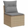 vidaXL Set Divano da Giardino 5 pz con Cuscini Beige Polyrattan Acacia