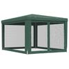 vidaXL Tenda per Feste con 4 Pareti Laterali in Rete Verde 3x4 m HDPE