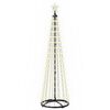 vidaXL Albero di Natale a cono LED 180 cm 250 LED Bianco caldo Acciaio