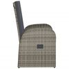 vidaXL Sedie da Giardino Reclinabili 2 pz e Cuscini Polyrattan Grigio
