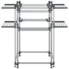 vidaXL Stendibiancheria 107x107x120 cm in Alluminio