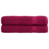 vidaXL Asciugamani Premium SOLUND 2 pz Bordeaux 100x200 cm 600 g/m&sup2;
