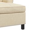 vidaXL Chaise Lounge con cuscino Crema 91 x 157 x 91 cm Tessuto
