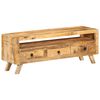 vidaXL Mobile Porta TV 110x30x40 cm in Legno Massello di Mango