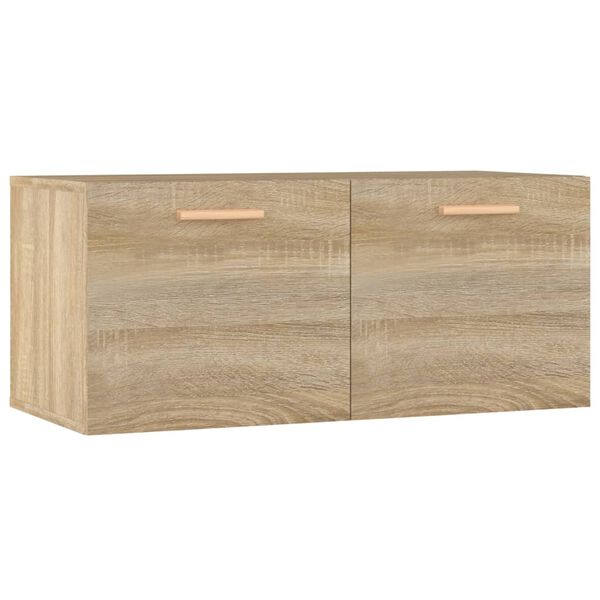 vidaXL Mobile Parete Rovere Sonoma 80x35x36,5cm Legno Multistrato