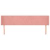 vidaXL Testiera ad Orecchio Rosa 183x16x78/88 cm in Velluto