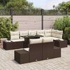 vidaXL Set Divano da Giardino 9 pcs Marrone Poly Rattan