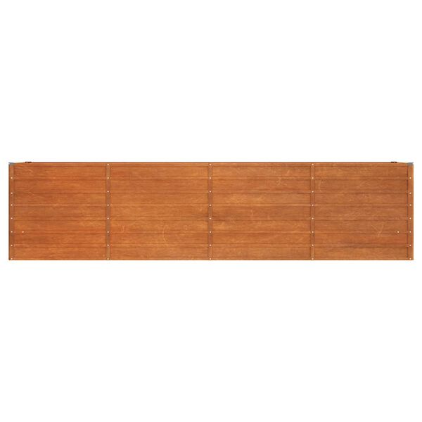 vidaXL Letto Rialzato da Giardino Ruggine 320x40x77 cm Acciaio Corten