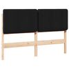 vidaXL Testiera imbottita Marrone e Nero 120 cm Pino massello
