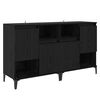 vidaXL Sideboards 2 pcs Rovere Nero 60 x 35 x 70 cm Legno multistrato
