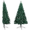 vidaXL Albero di Natale Preilluminato con Supporto Verde 120 cm PVC