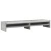 vidaXL Supporto Monitor Grigio Cemento 100x24x16 cm Legno Multistrato