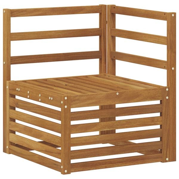 vidaXL Set divani 9 pcs Naturale Legno di Acacia Massello