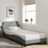 vidaXL Letto con Materasso Dover Grigio Chiaro 80x200 cm in Tessuto