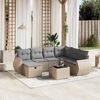 vidaXL Set Divano da Giardino 8 pz con Cuscini Beige Misto Polyrattan