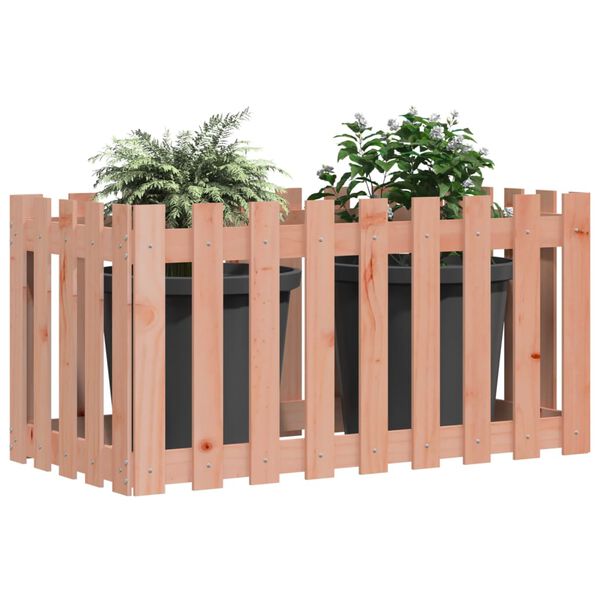 vidaXL Fioriera Rialzata Giardino Recinzione 100x50x50cm Legno Douglas