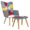 vidaXL Poltrona Relax con Poggiapiedi in Tessuto Patchwork
