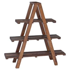 vidaXL Scaffale pieghevole con lo scaffale Marrone 79.5 x 35 x 112 cm