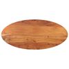 vidaXL Piano Tavolo 120x60x2,5 cm Ovale in Legno Massello di Acacia