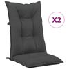 vidaXL Cuscini per Sedie 2 pz Antracite 120x50x7 cm in Tessuto