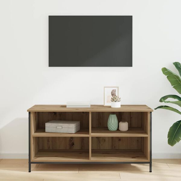 vidaXL Mobile TV Rovere artigianale 100 x 40 x 50 cm Legno multistrato