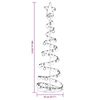 vidaXL Albero di Natale a LED con Palline 120 LED Bianco Caldo 180 cm