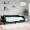 vidaXL Divano Letto con Materasso Verde Scuro 90x200 cm in Velluto