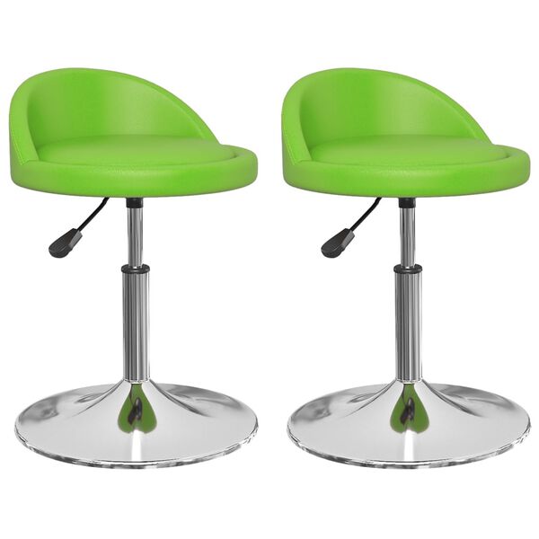 vidaXL Sedie da Pranzo Girevoli 2 pz Verdi in Similpelle