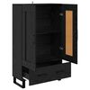 vidaXL Credenza Rovere Nero 69,5 x 31 x 115 cm Legno multistrato
