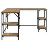 vidaXL Scrivania Rovere artigianale 139 x 139 x 75 cm