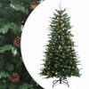 vidaXL Albero di Natale Artificiale con Rami Pieghevoli 150 cm 150 LED