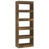vidaXL Libreria/Divisorio Rovere Fumo 60x30x166 cm in Truciolato