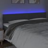 vidaXL Testiera a LED Grigio Scuro 160x5x78/88 cm in Tessuto