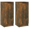 vidaXL Credenze 2 pz Rovere Fumo 30x30x70 cm in Legno Multistrato