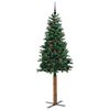 vidaXL Albero di Natale snodato con 300 LED con supporto Verde 210 cm