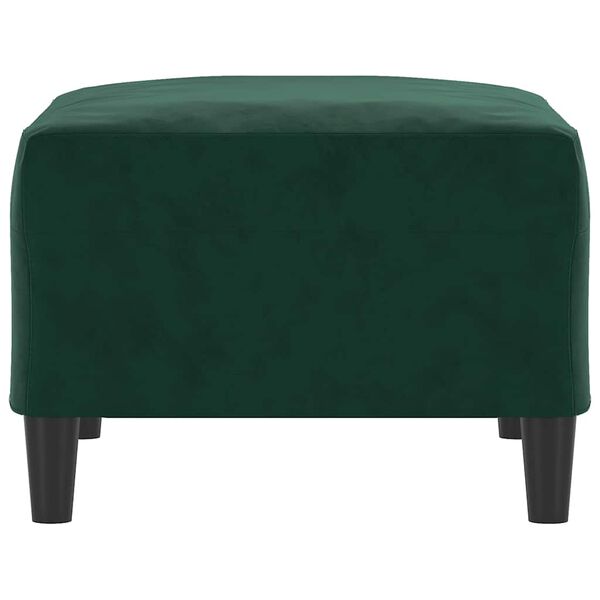 vidaXL Poggiapiedi Verde Scuro 70x55x41 cm in Velluto