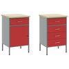 vidaXL Set di mobili da lavoro con cassetto con blocco 5 pcs Rosso