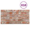 vidaXL Pannelli da parete 10 pcs Arancione 100 x 50 cm Schiuma EPS