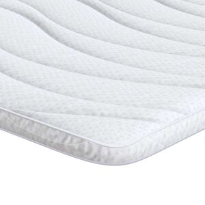 vidaXL Topper per materasso Bianco 80 x 200 cm Tessuto a maglia