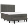 vidaXL Giroletto a Molle con Materasso Grigio Scuro 140x190 cm Velluto