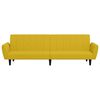 vidaXL Divano Letto a 2 Posti Giallo in Velluto