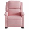 vidaXL Poltrona Alzapersona Massaggi Elettrica Reclinante Rosa Velluto
