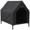 vidaXL Casa per Animali Nero 110 x 75 x 90 cm Acciaio