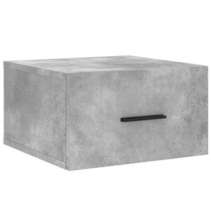 vidaXL Comodino a Muro Grigio Cemento 35x35x20 cm