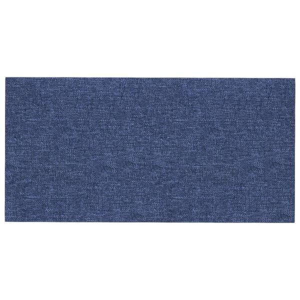 vidaXL Pannelli Murali 12 pz Blu 30x15 cm Tessuto 0,54 m²