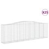 vidaXL Cesti Gabbioni ad Arco 25 pz 400x50x120/140 cm Ferro Zincato