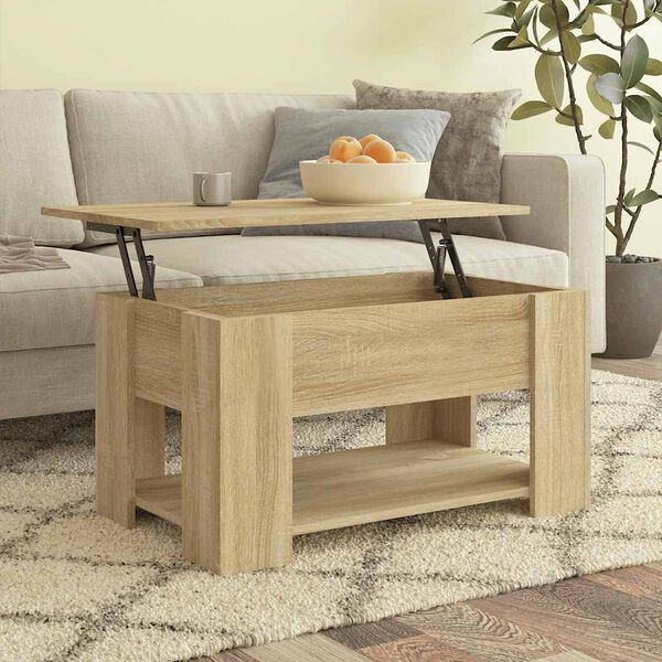 vidaXL Tavolino da Salotto Rovere Sonoma 79x49x41 cm Legno Multistrato