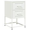 vidaXL Comodino Bianco 36x39x60,5 cm in Acciaio