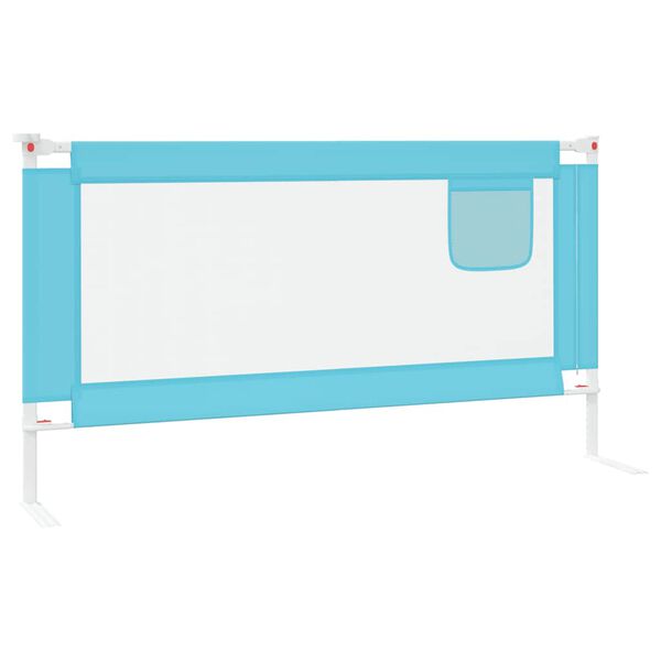 vidaXL Sponda Letto di Sicurezza per Bambini Blu 160x25 cm in Tessuto